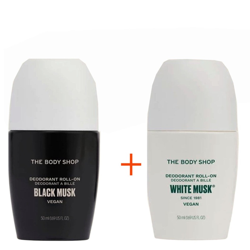 The Body Shop Deodorant Roll On Duo – White & Black Musk 50ml x2 by Bodyshop