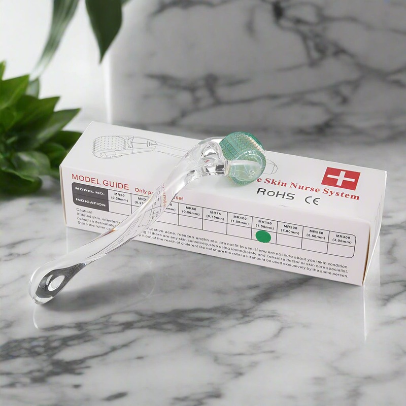 Premium 200 Titanium Derma Roller  Fine Individual Needles – Free Delivery 0.2mm