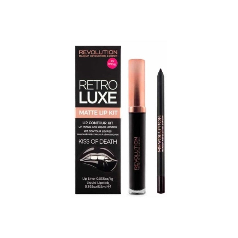 Revolution Retro Luxe Matte Lip Kit Kiss Of Death