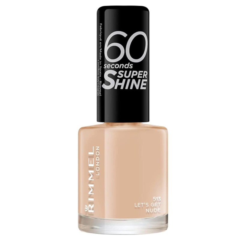 Rimmel 60 Seconds Super Shine Nail Polish 513 Lets Get Nude