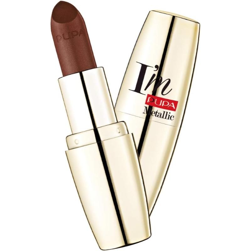 Pupa I’M Metallic Lipstick 003 Deep Brown