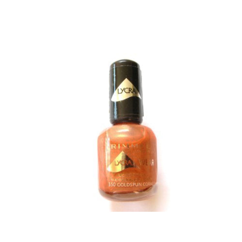 Rimmel Lycra Wear Nail Polish / Varnish – 350 Goldspun Coral