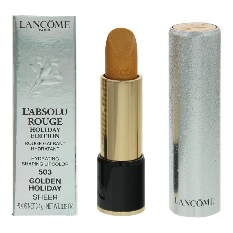 Lancme L’Absolu Rouge Holiday Edition 503 Golden Holiday Sheer Lipstick 3.4g