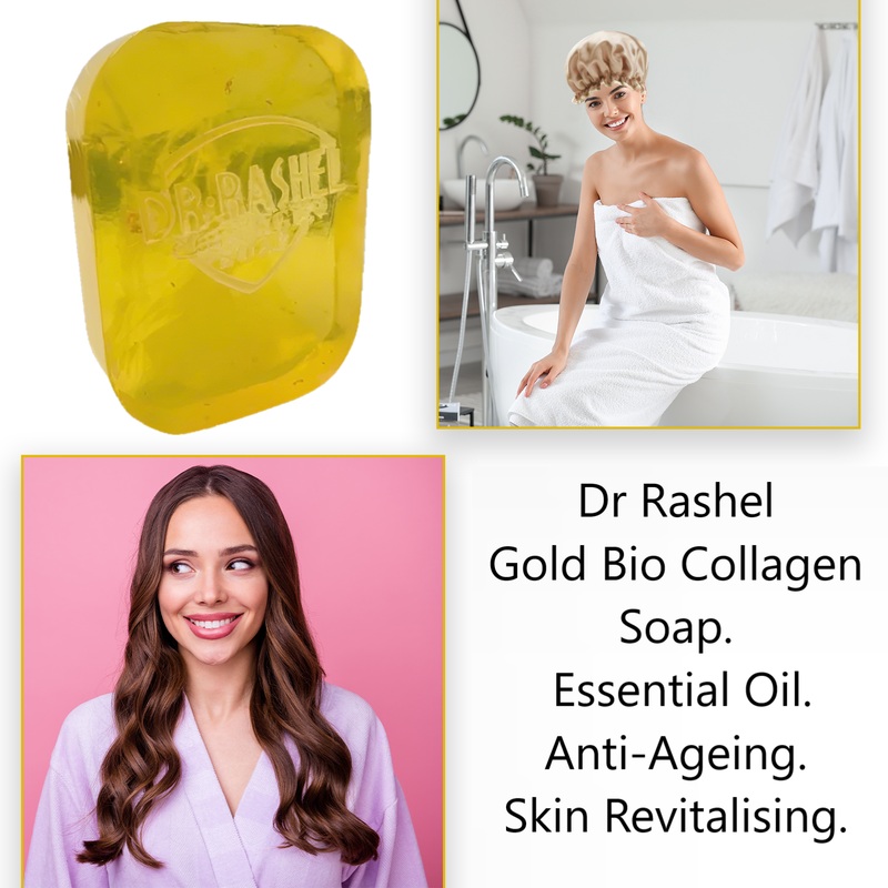 Dr Rashel Gold Bio Collagen Essential Oil Soap  Anti-Ageing & Skin Revitalising Bar  Free UK Postage