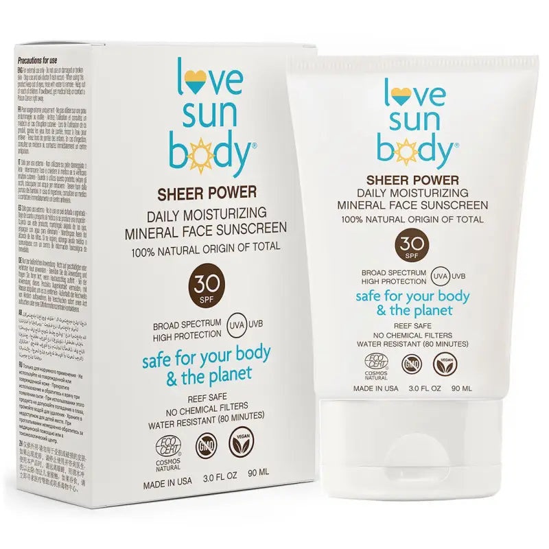 Love Sun Body Moisturising Mineral Face Sunscreen SPF30 90ml
