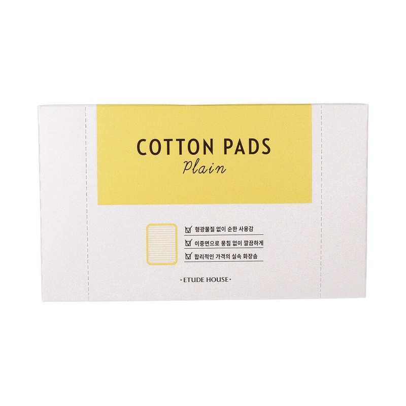 ETUDE Cotton Pads #Plain Type 80 pcs 1 BOX (80PCS)