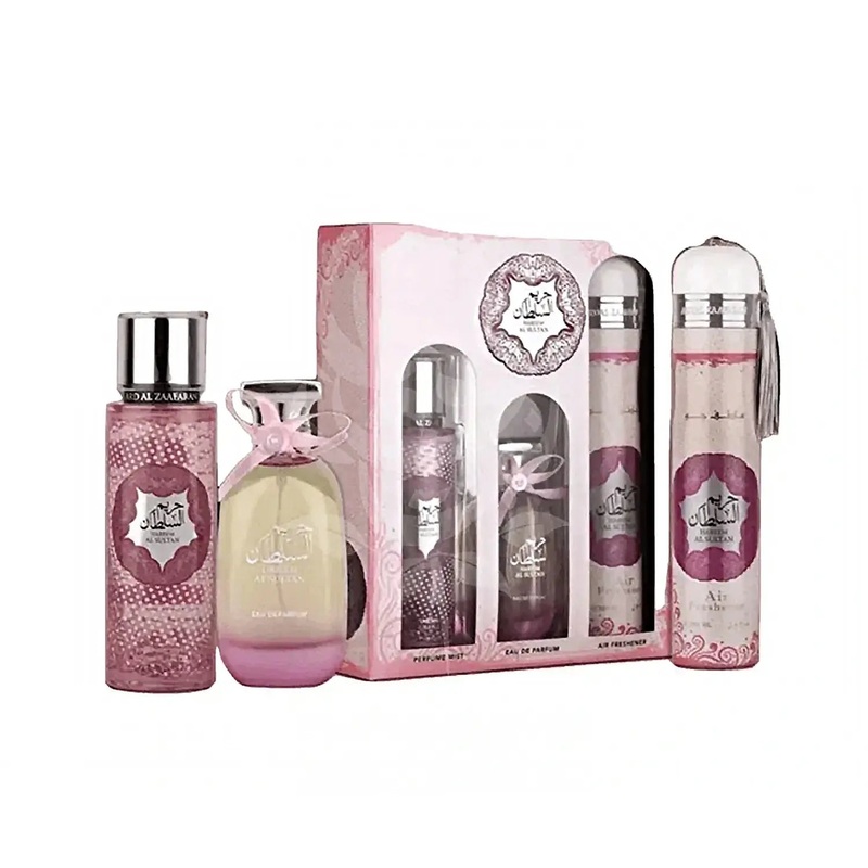 Ard Al Zaafaran Hareem Al Sultan 3 Piece Gift Set: Eau De Parfum 100ml – Perfume Mist 250ml – Air Freshener 300ml