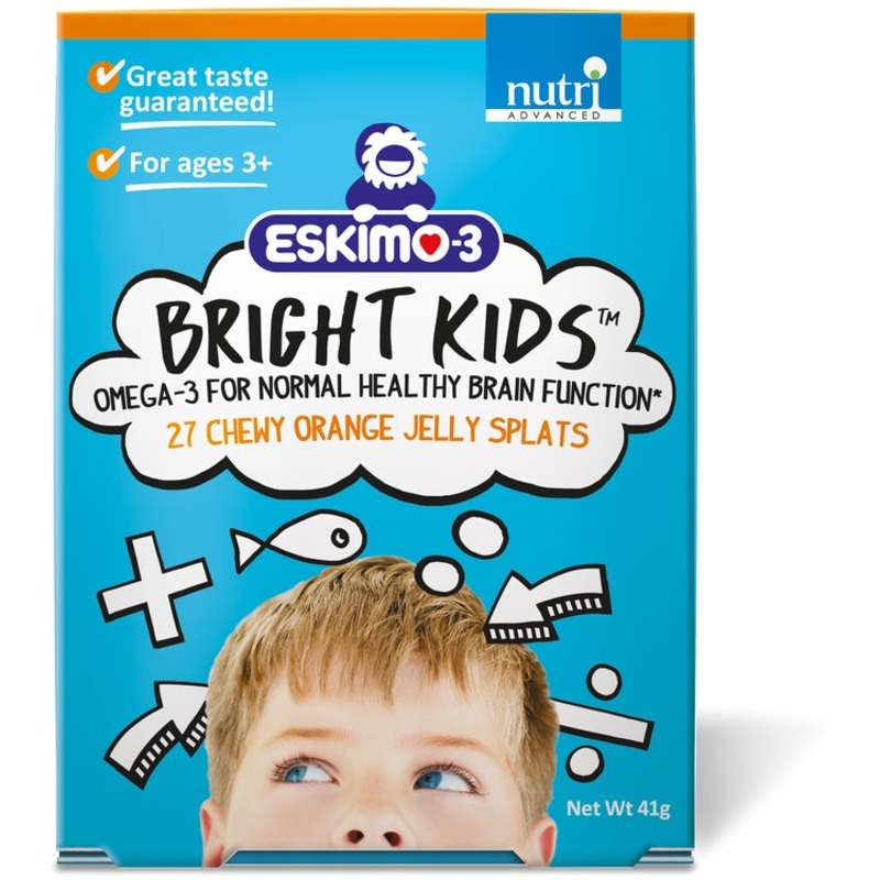 Eskimo-3 Bright Kids Fish Oil Jelly Splats 27 pastilles