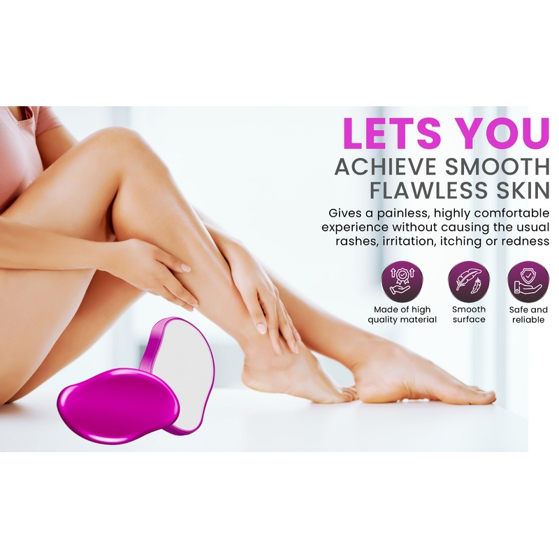Glamza Crystal ‘Hair Eraser’ – The Stone Shaped Instant Hair Removal Device – Non Electric Epilator Glamza Metallic Black