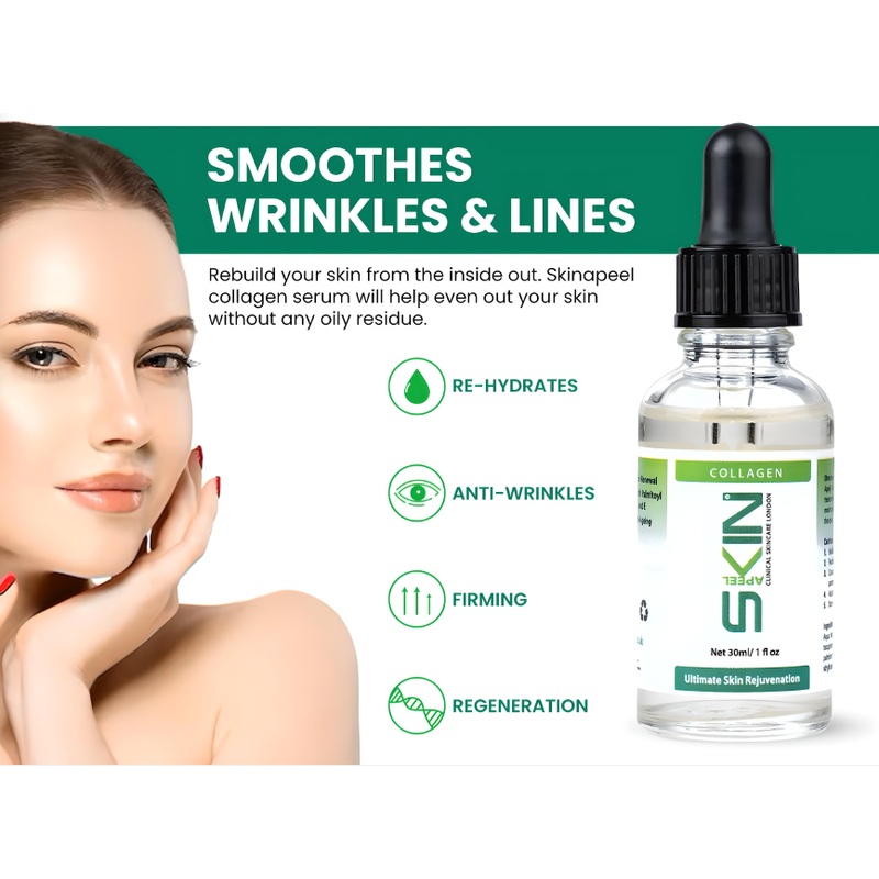 Skinapeel Collagen Serum 30ml  Advanced Anti-Ageing Formula for Youthful, Radiant Skin 30ml