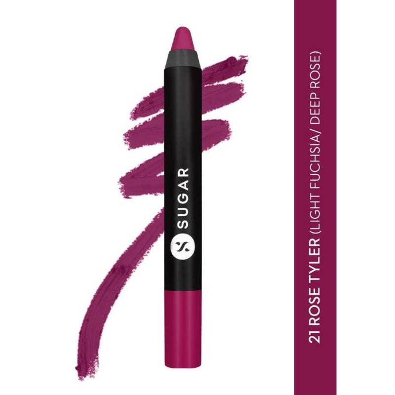 Matte As Hell Crayon Lipstick – 21 Rose Tyler (Light Fuchsia/ Deep Rose)