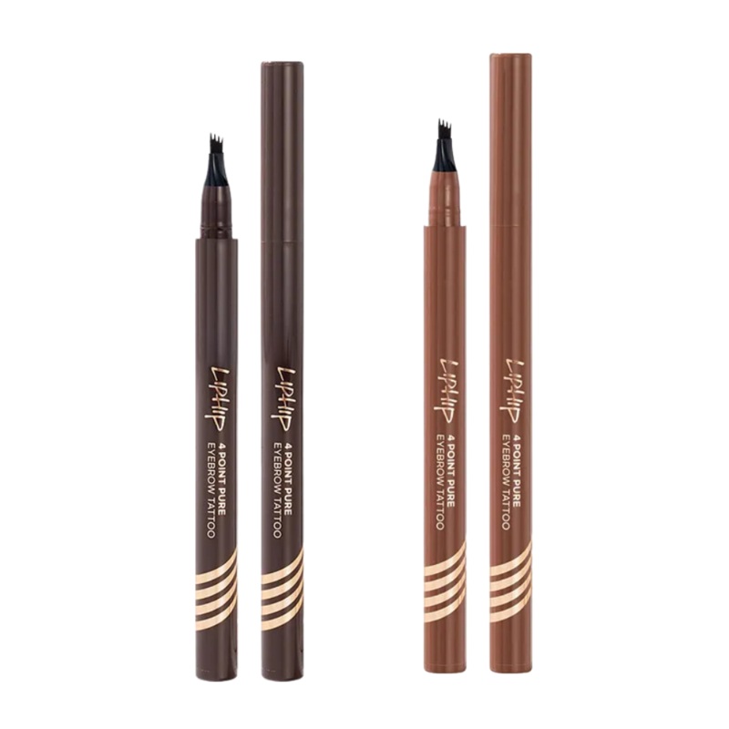 LIPHIP 4-Point Pure Look Eyebrow Tattoo Pen 0.8g 2 Colors 01 Dark Brown