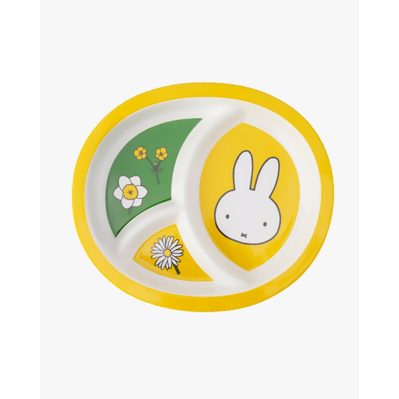 Miffy Divided Ceramic Plate Floral