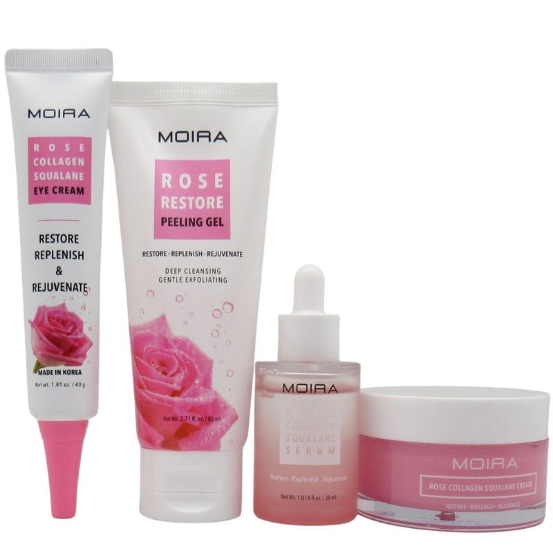 Moira Beauty Rose Collagen Skincare Assorted – Wholesale 4 Units (ROSESET)