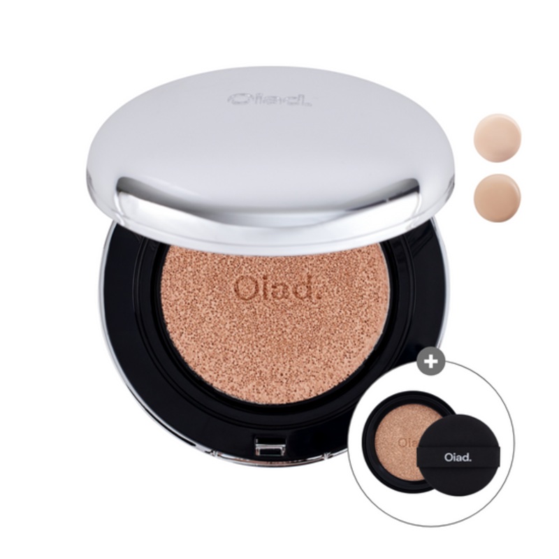 Oiad. Pore Perfecting Mirror-Moon Cushion SPF50+ PA+++ 15g (Original + Refill) 01 PORCELAIN (Shade 21)