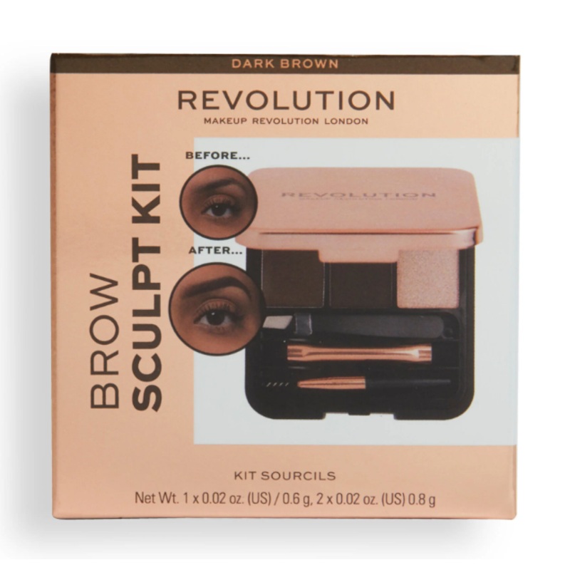 Revolution Brow Sculpt Kit Dark Brown