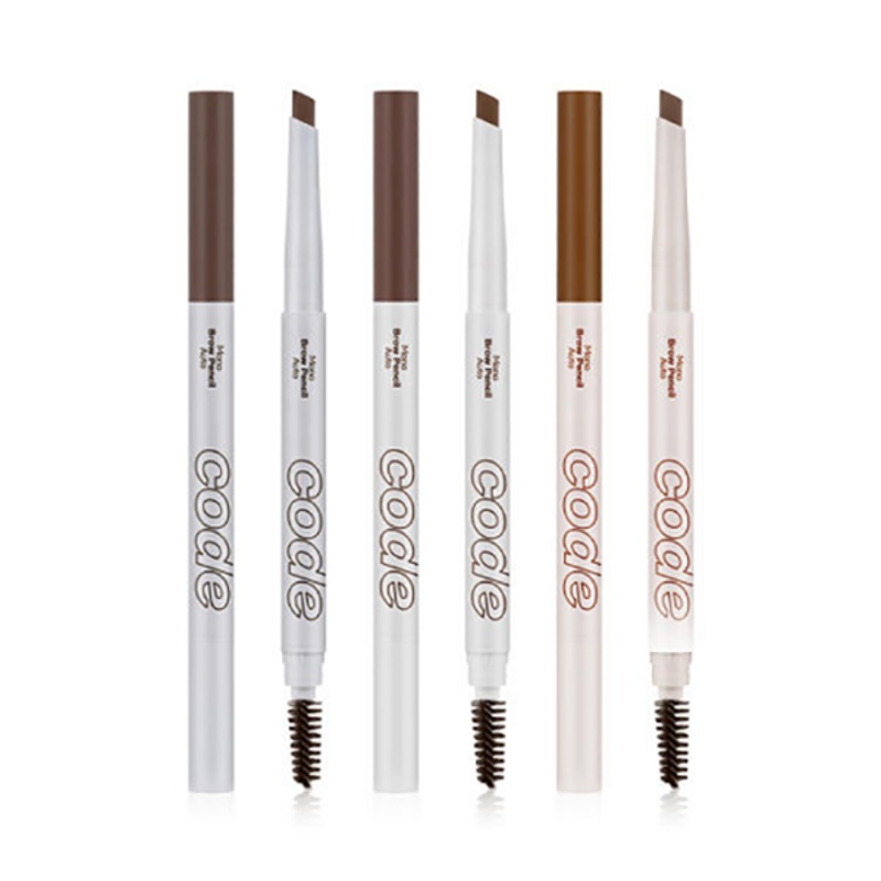 CODE GLOKOLOR Mono Brow Pencil Auto 0.35g 3colors Natural Brown