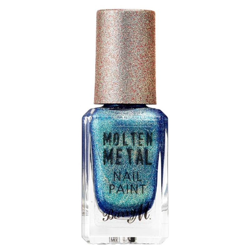 Barry M Molten Metal Nail Paint Crystal Blue