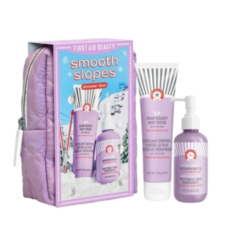 First Aid Beauty Smooth Slopes Shower Duo Holiday Kit Set