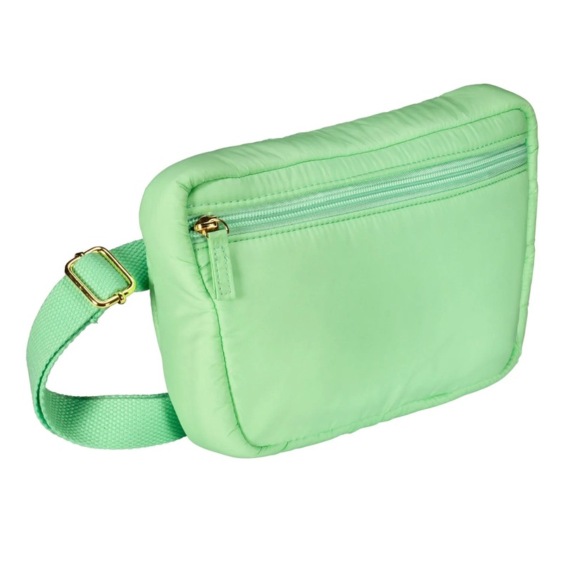 Puffer Hip Bag with EMF Shield Seafoam Green