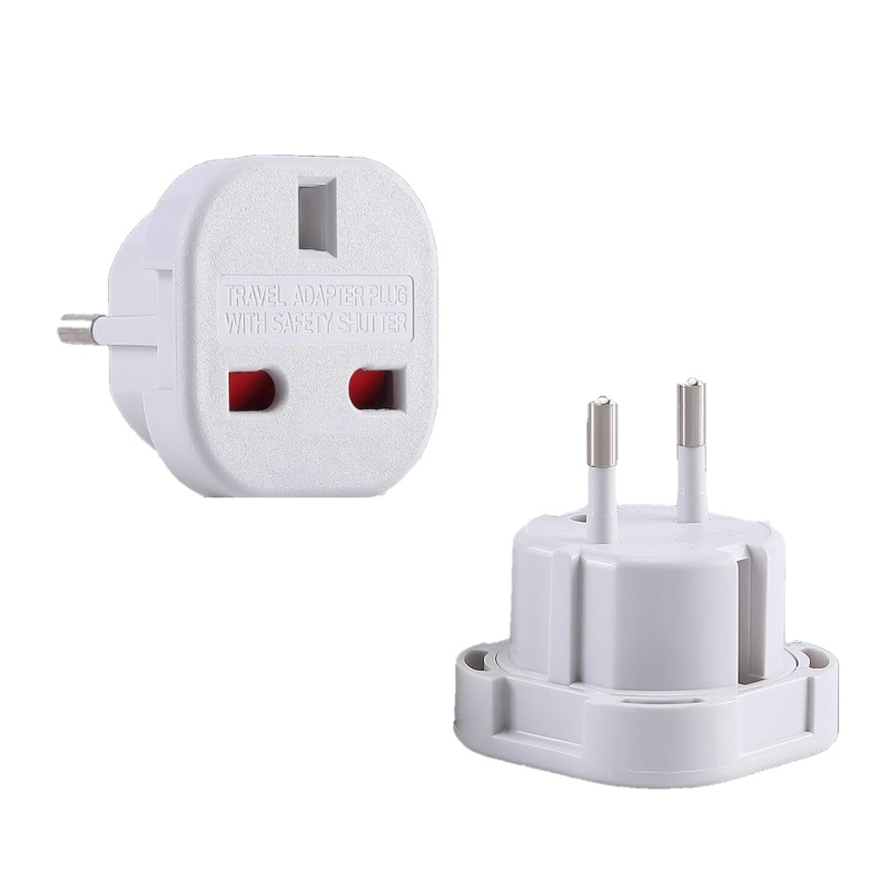 2 Pin European Travel Plug Adapter x1