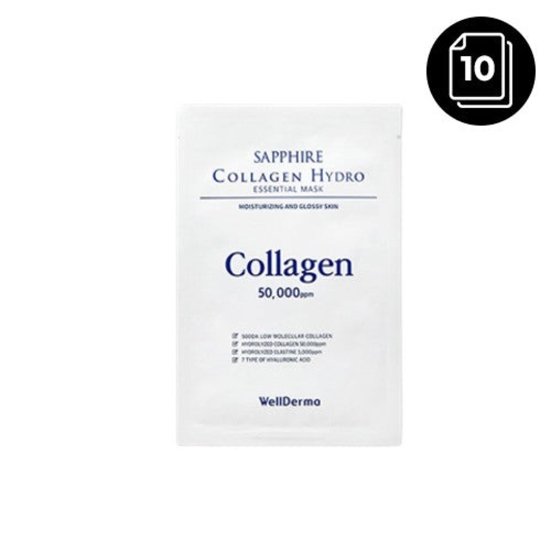 WellDerma Spphire Collagen Hydro Essential Mask 30ml*10ea