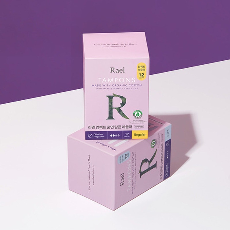 Rael Organic Cotton Compact Tampons Super  4 Packs