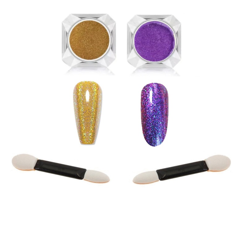 Ultra Vibrant Nail Powder Nail Dust Gold Sparkle
