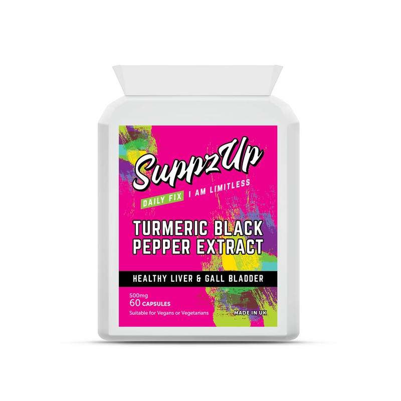 SuppzUp Turmeric Black Pepper 500mg – 60 Capsules