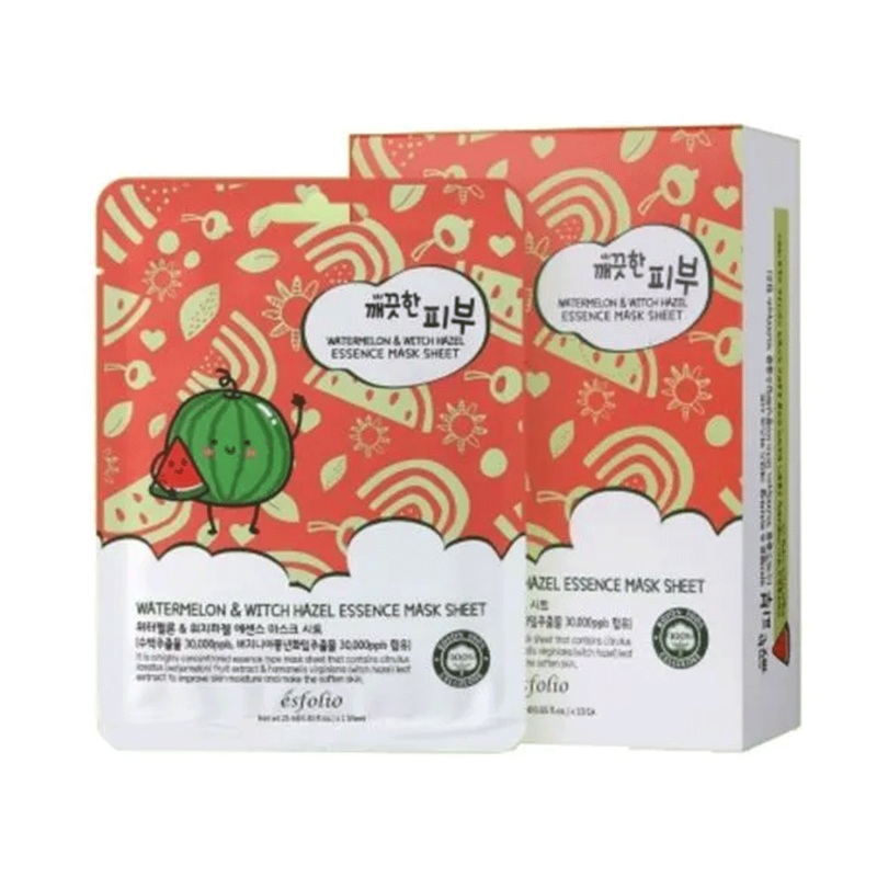 esfolio Watermelon & Witch Hazel Essence Mask Sheet 25ml *10ea