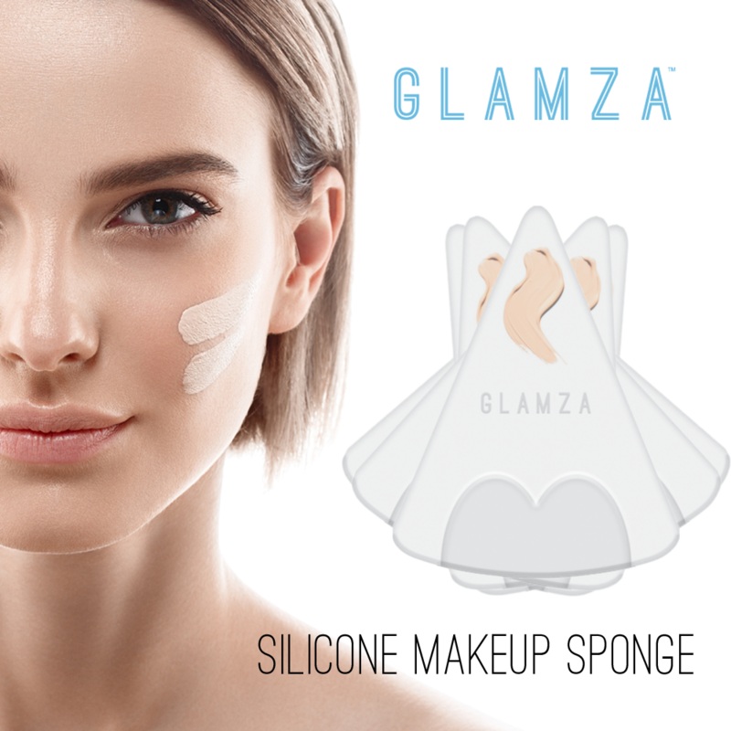 Glamza Silicone Triangle Makeup Sponge  Flawless, Hygienic & Zero Product Waste | FREE UK Delivery x1