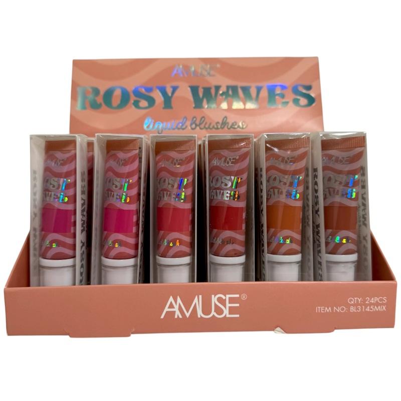 Amuse Rosy Waves Liquid Blushes – Wholesale Display 24 Units (BL3145MIX)