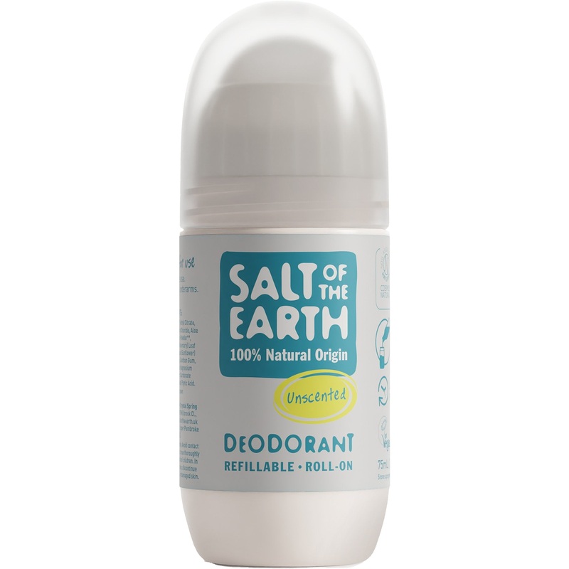 Natural Deodorant Refillable Roll-On | Unscented 75ml Roll-on