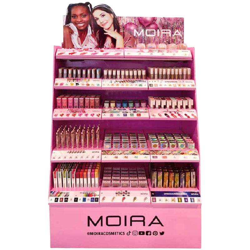 Moira Beauty 5 Tier Cardboard Floor – Wholesale Display708Unit (PINKCARTON-A)