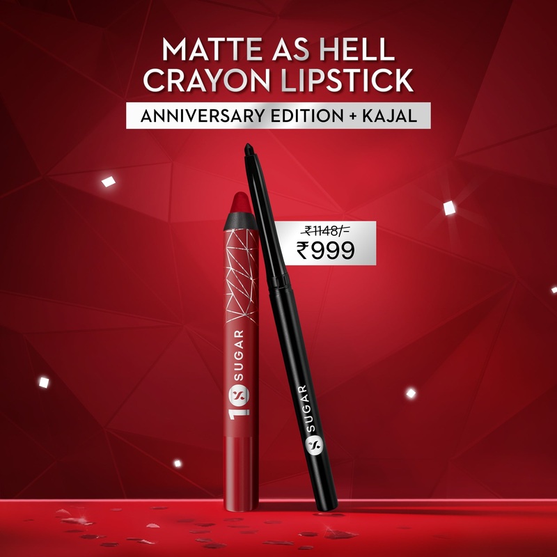 Matte As Hell Crayon Lipstick (Anniversary Edition) + Kohl Of Honour Intense Kajal