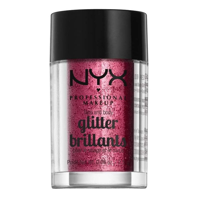 NYX Face And Body Glitter Brilliants 09 Red