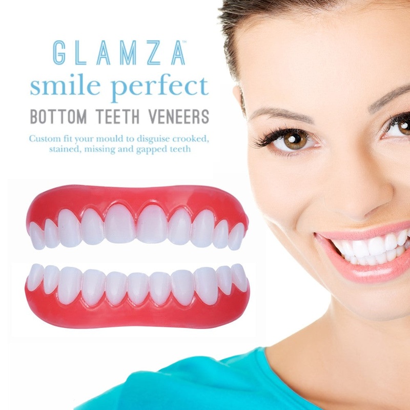 Glamza Smile Perfect Veneers  Custom-Fit Smile Solution with Free UK Delivery Top & Bottom