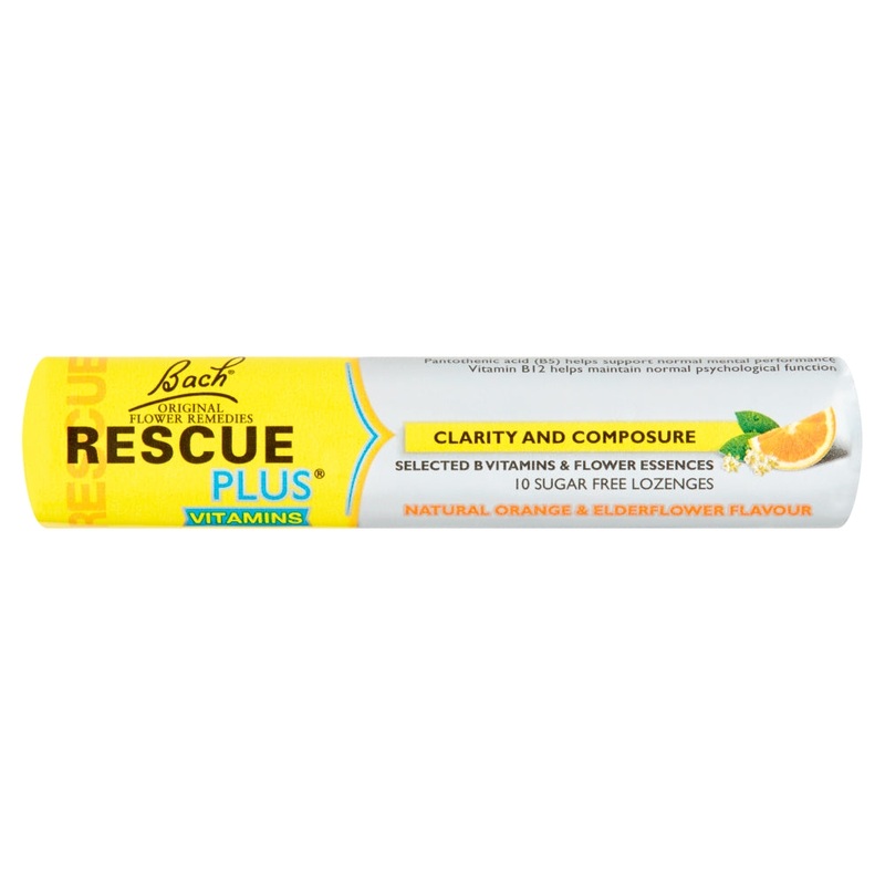 Rescue Plus Logenze Natural Orange & Elderflower Flavour 10 lozenges