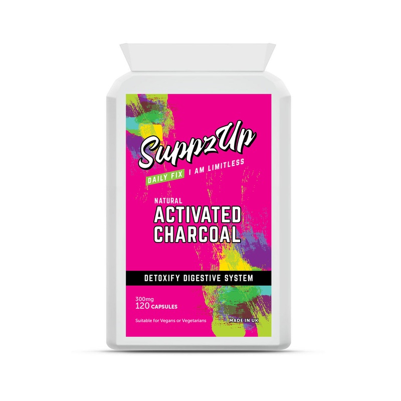 SuppzUp Activated Charcoal 300mg – 120 Capsules