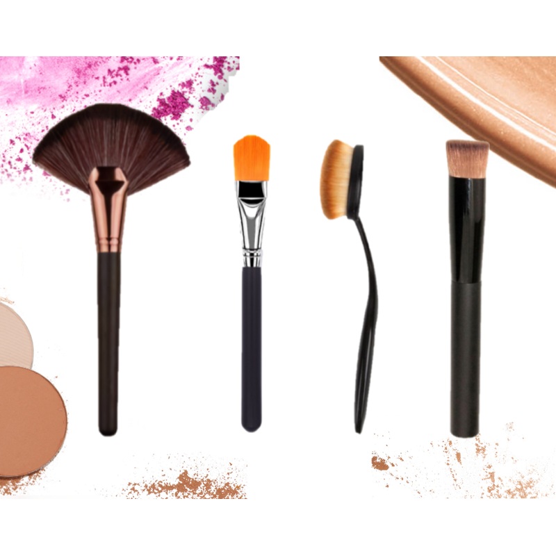 Glamza 4-Piece Professional Makeup Brush Set  Perfect for Flawless Application | Free UK Delivery