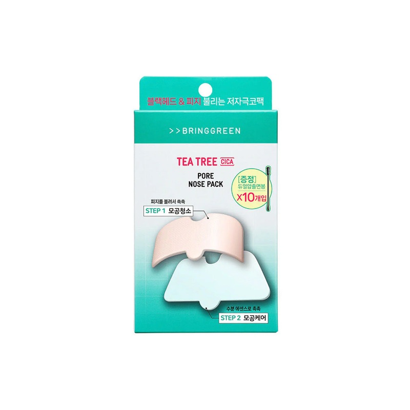 BRING GREEN Tea Tree Cica Pore Nose Pack (5 Packs)