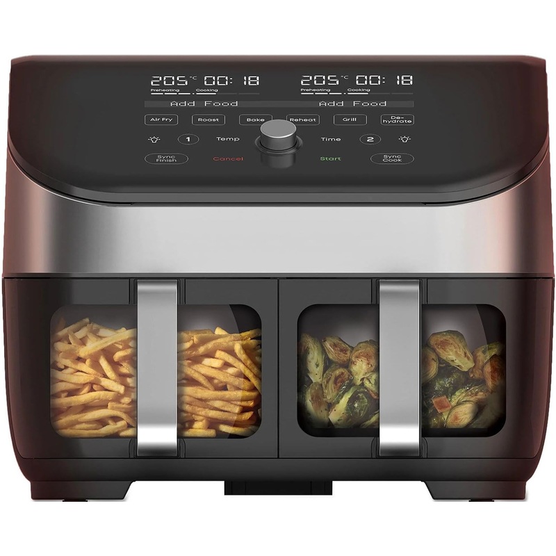 Instant Vortex Plus Dual Air Fryer – 8 in 1 with 7.6L Capacity!!