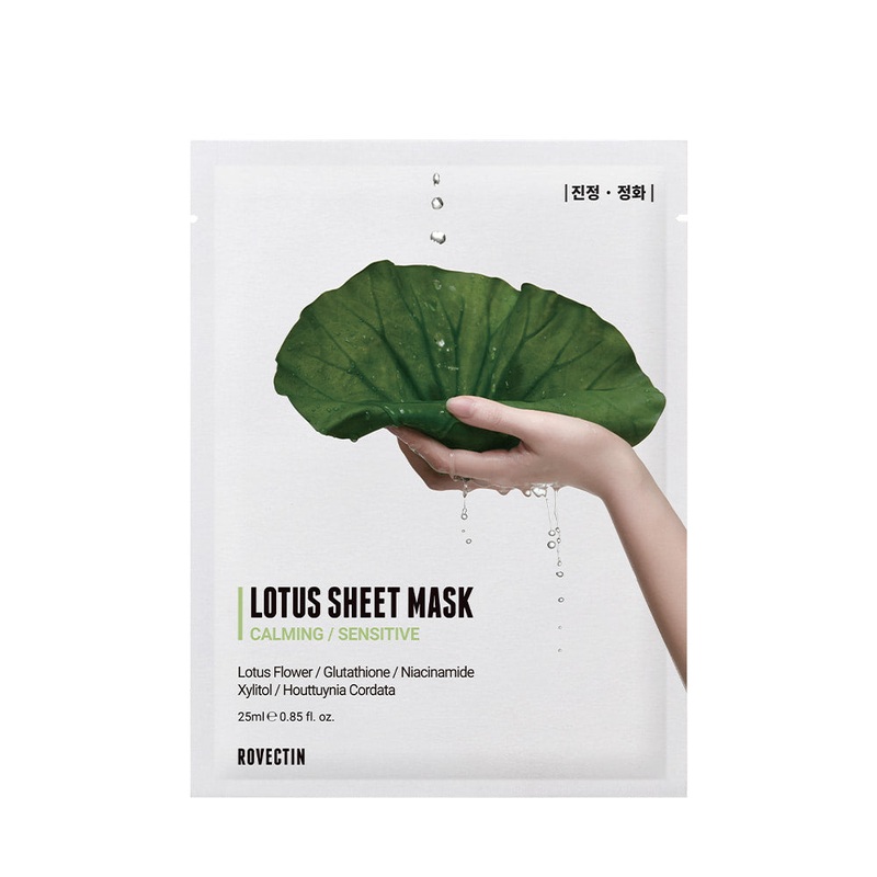 ROVECTIN Calming Lotus Sheet Mask 25ml (5ea / 10ea) 25ml x 5ea