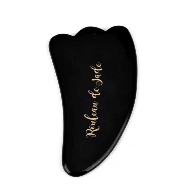 Gua Sha Lift Anti-Inflammatory Feather – Black Obsidian