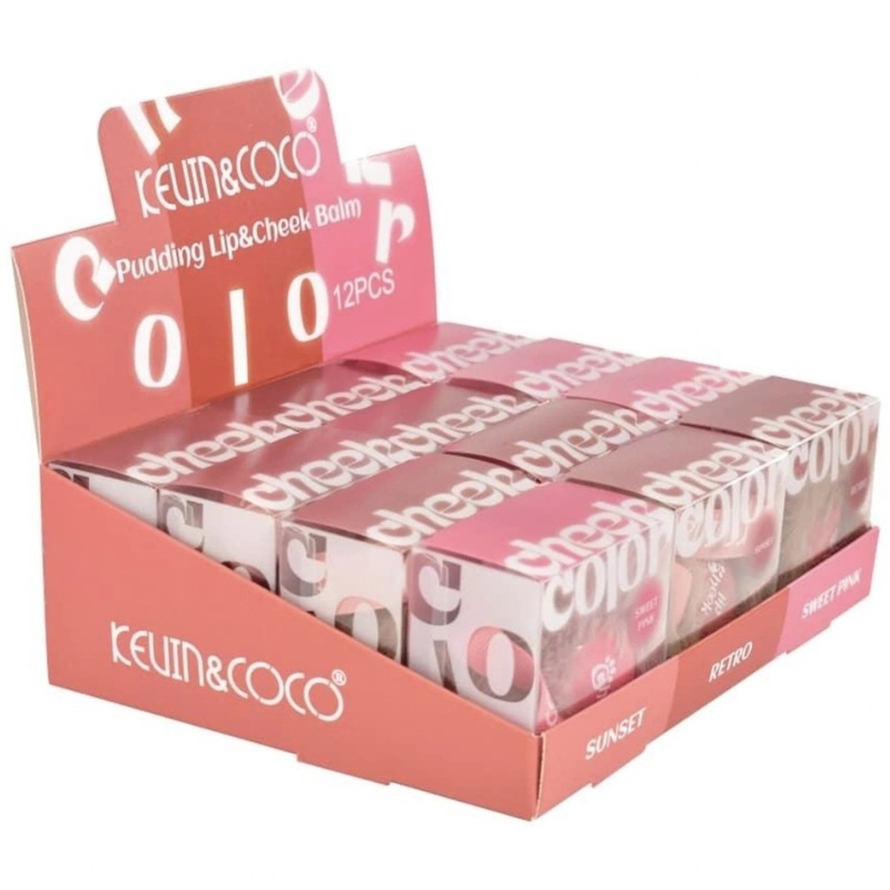 Kevin & Coco Pudding Lip & Cheek Balm – Wholesale Display 12 Units (KC247875)