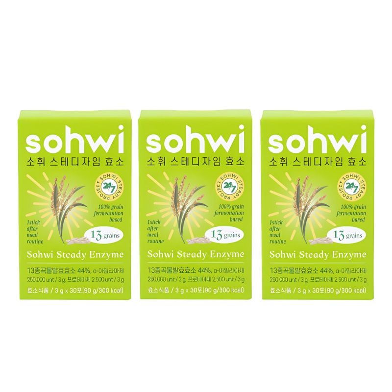 sohwi Steady Enzyme (90 Sachets / 3 Boxes)