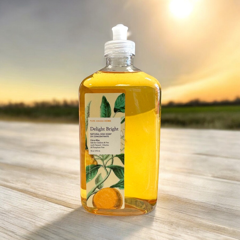 Delight Bright – Natural Dish Soap (2 x Concentrate) Citrus Bliss 16oz/ 475ml