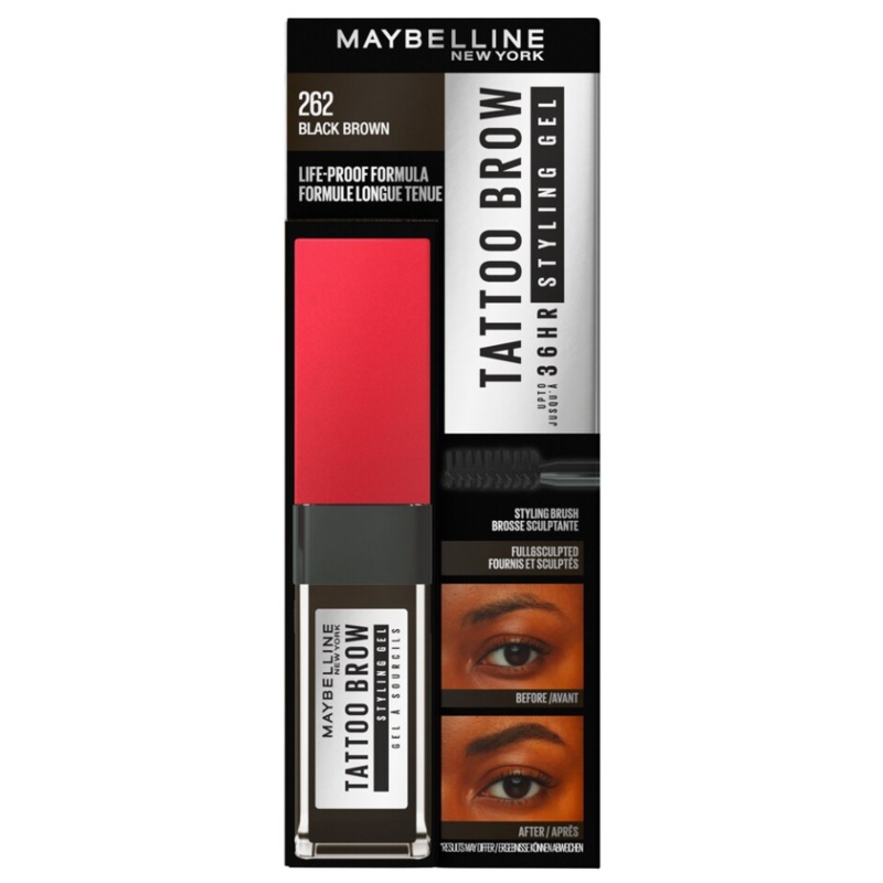 Maybelline Tattoo Brow 36 Hour Styling Gel 262 Black Brown