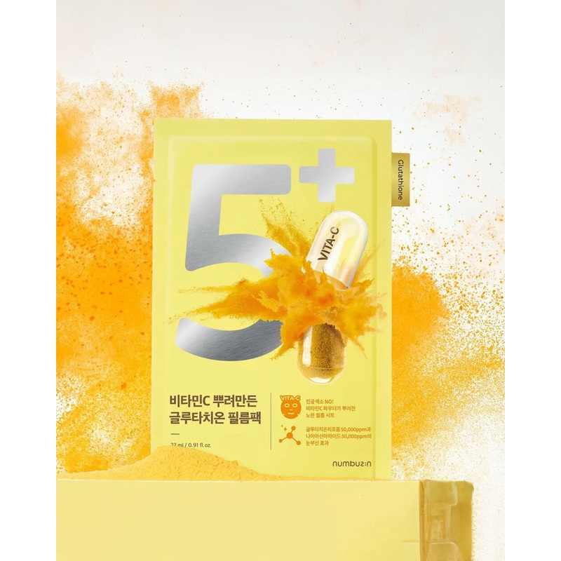 numbuzin No. 5 Glutathione Vitamin Concentrated Sheet Mask Single