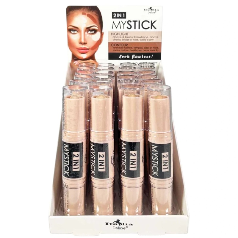 Italia Deluxe My Stick Highlighter & Contour – Wholesale Display 24 Units (887B)